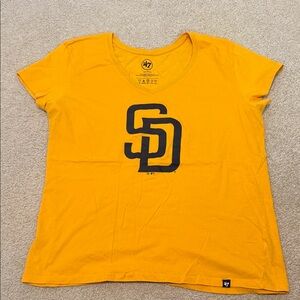 47 Brand Yellow T-Shirt with Brown SD Logo
